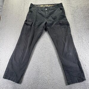 Lee Motion Pant Mens 36x32 Black Cotton Cargo Straight Stretch Utility Workwear